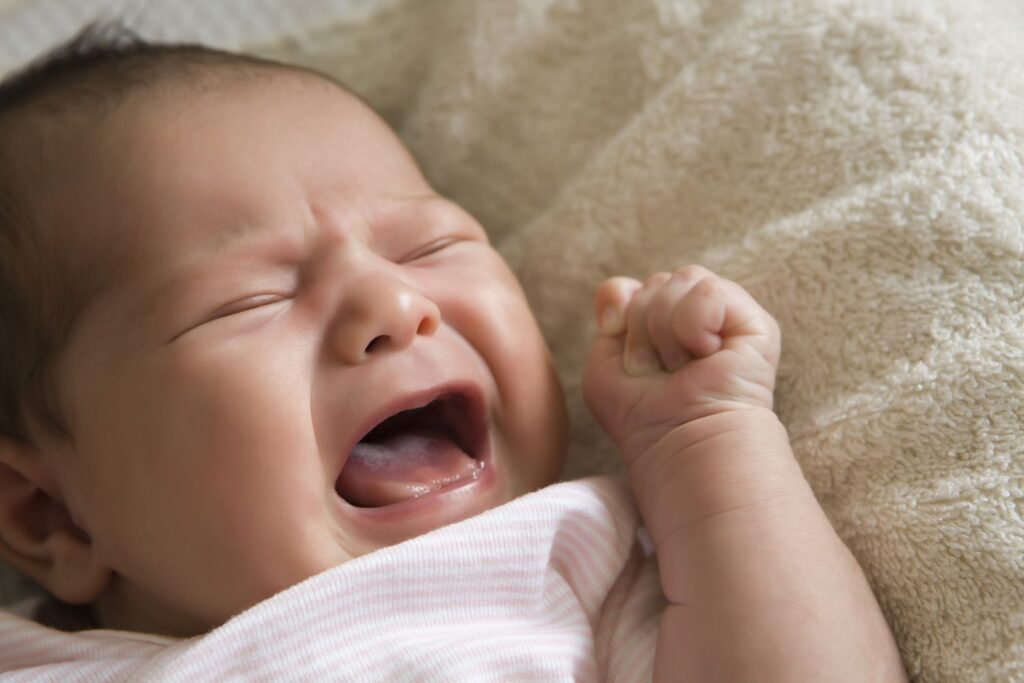 A baby with colic and digestive issues