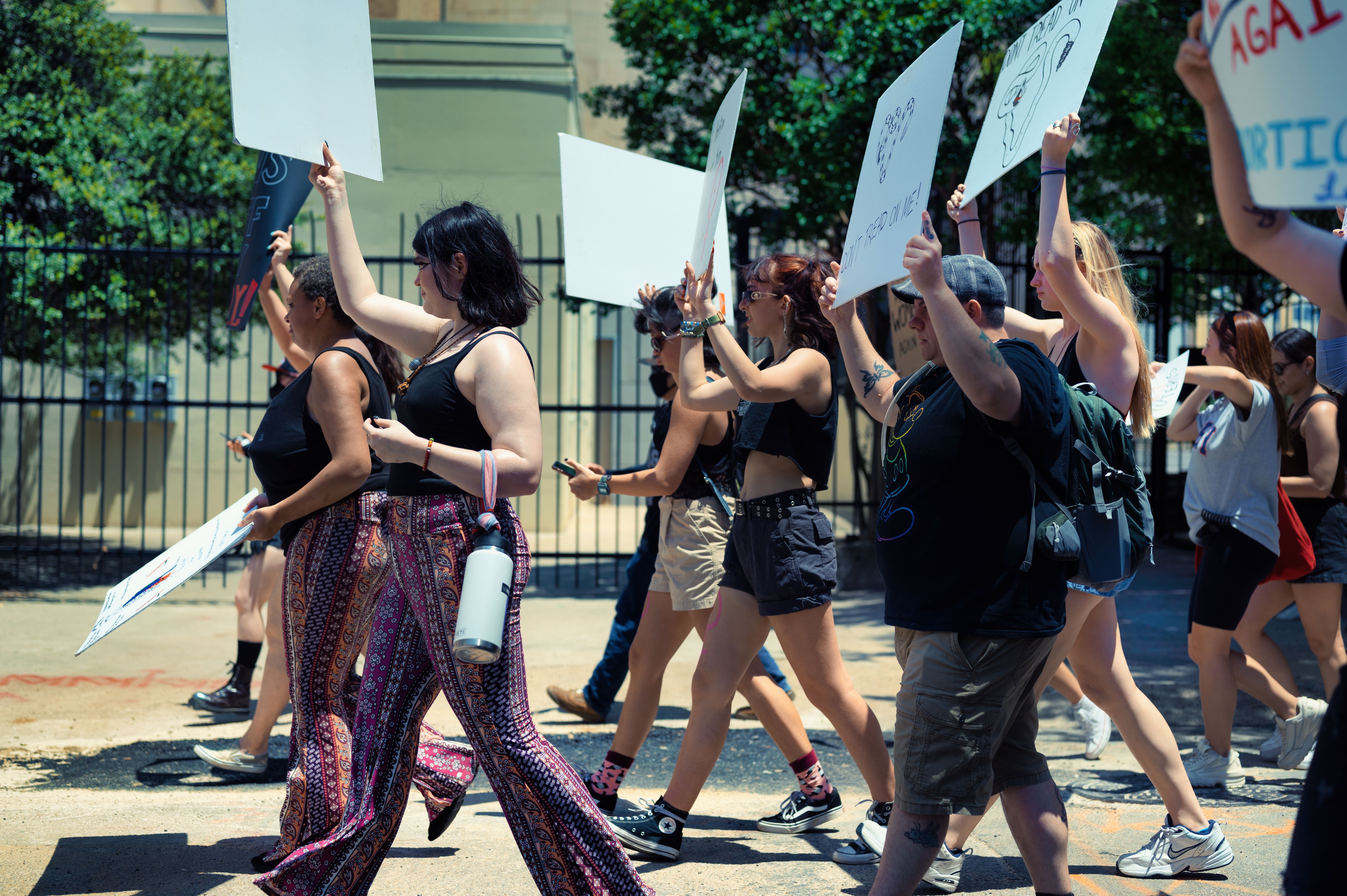 Group of activists protesting outdoors for environmental justice and community health